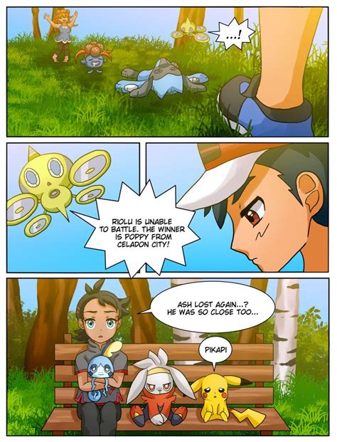 A Comic Strip With An Image Of Pokemon And Their Friends