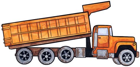 How To Draw A Dump Truck Drawing For Kids Camping Crafts For Kids