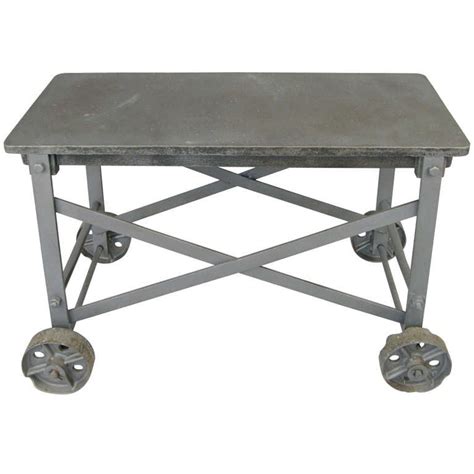 Antique Cast Iron And Steel Rolling Glass Blowing Table At 1stdibs