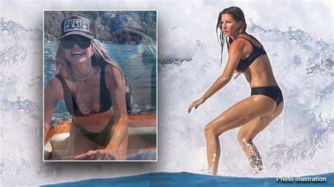 Gisele Surfs In Bikini And Heidi Klum Flashes Her Abs Aboard Yacht As Stars Heat Up July 4th