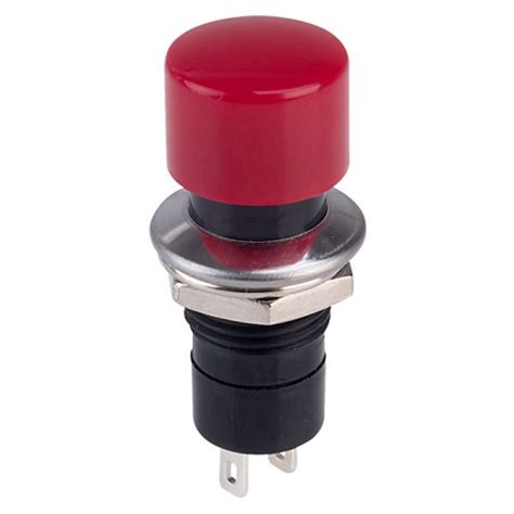 Latching Spst On Off Push Button Switch With Red Dome Button Railwayscenics