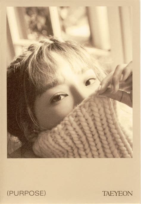 Kpop Scans Taeyeon Snsd Second Solo Album Repackage Purpose Beige Verson Postcard Set And