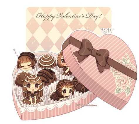 Box Of Chocolates Gijinka Dav 19 Anime Chibi Anime Expo E Caixa De