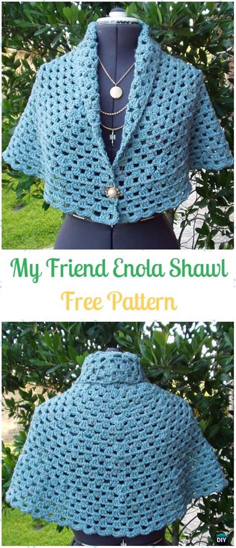 Crochet Women Shawl Outwear Free Patterns Instructions