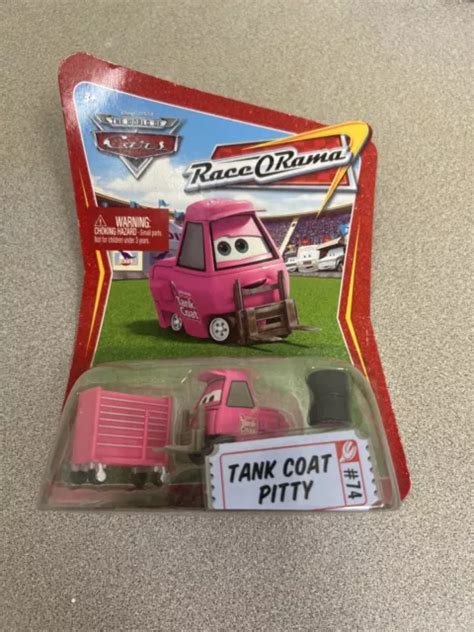 Race O Rama Disney Pixar Cars Movie Tank Coat Pitty Pink Die Cast Toy