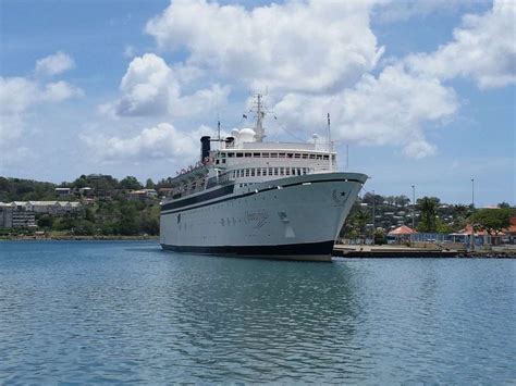 Welcome to the city of port st. Church of Scientology cruise ship quarantined in St. Lucia ...