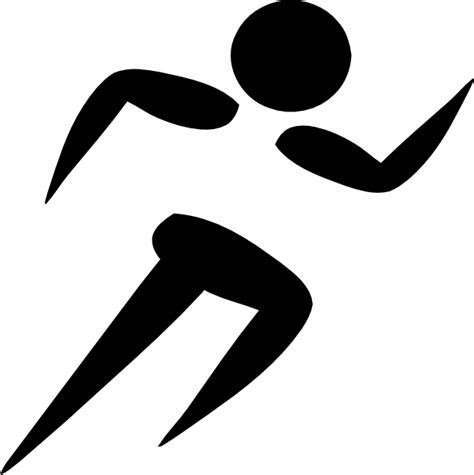 Stick Figure Running Siluet Png Transparan Png Mart