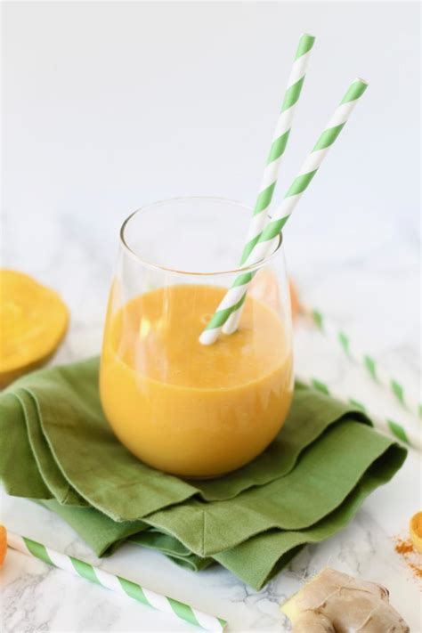 Ginger Turmeric Mango Smoothie Detox Drink Reset Your Body Recipe