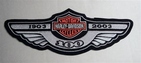Harley Davidson 100th Anniversary Large Wing Patch Harley Davidson