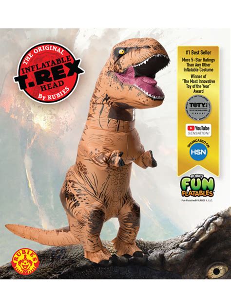 Jurassic World 2 Inflatable T Rex Teen Costume 2019 Teen