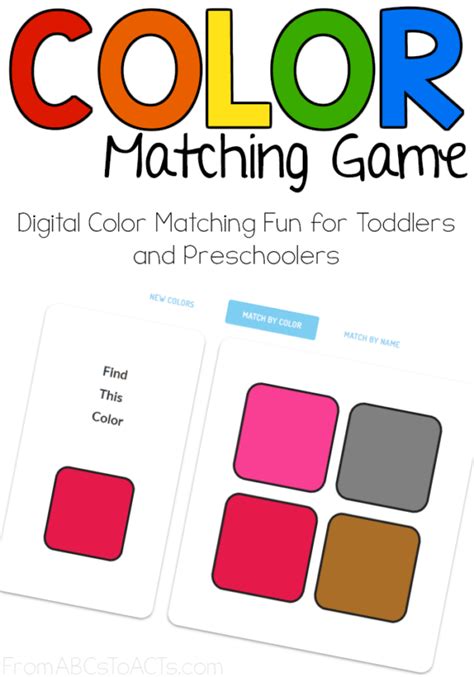 Online Color Matching Game For Kids From Abcs To Acts