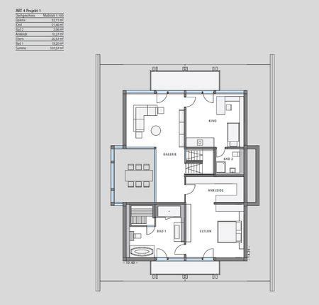 Luxuries include floors of hardwood and granite, solar panels. Sample Floor Plan HUF House ART 4 | Floor plans, House ...