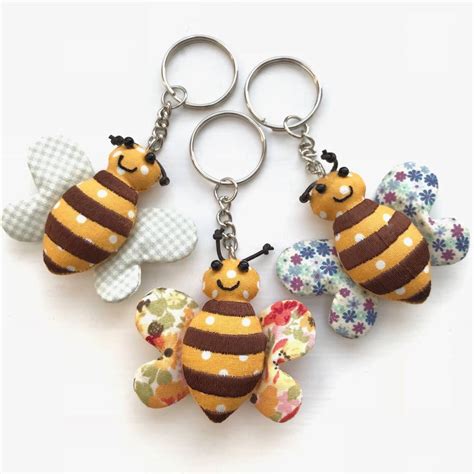 Maybe you would like to learn more about one of these? Bumble Bee Patchwork Keyring By Pink Pineapple Home ...