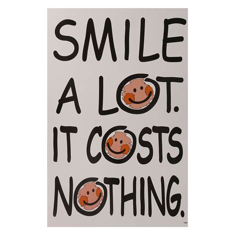 Posters Poster Smile A Lot Its Costs Nothing Inspirational Poster