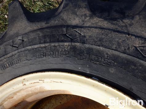 Goodyear Special Sure Grip 245x32 Rice Tire On John Deere Combine