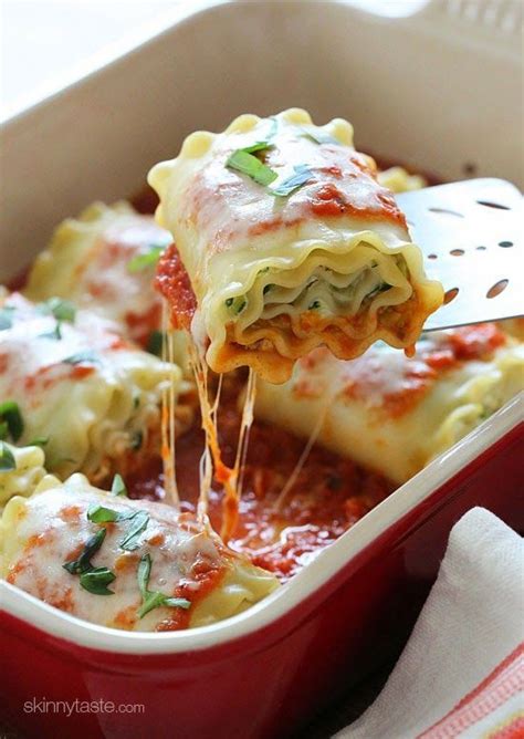 Three Cheese Zucchini Stuffed Lasagna Rolls Recipe Skinny Taste