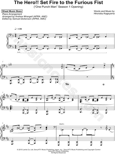 Garena free fire posted a video to playlist free fire collaborations. Sheet Music Boss "One Punch Man: The Hero!! Set Fire to ...