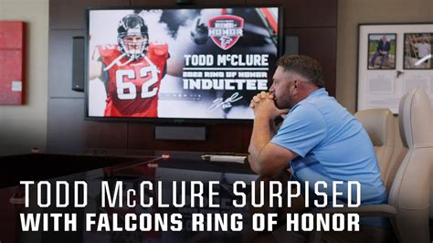 Atlanta Falcons Surprise Former Center Todd Mcclure With Induction Into