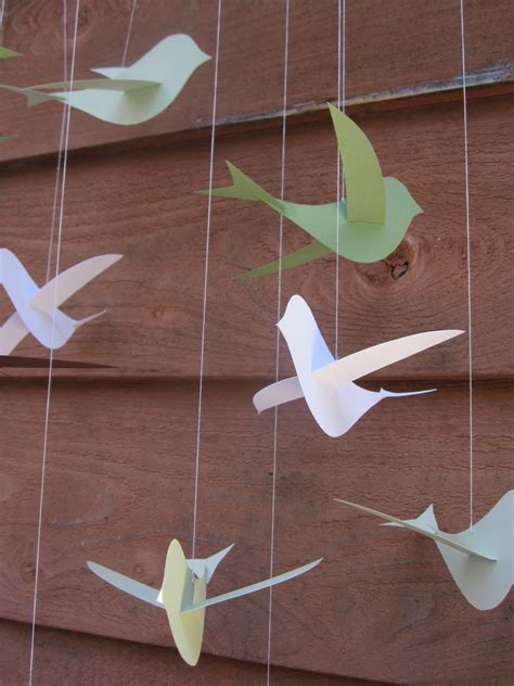 How To Make A Bird Mobile Paper Birds Diy Paper Birds Bird Mobile
