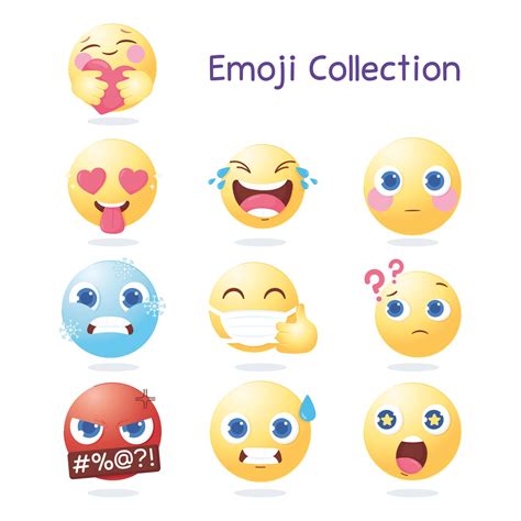 Conjunto De Emoji De Redes Sociales 1481825 Vector En Vecteezy
