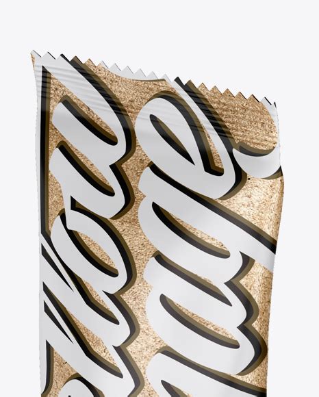 Download Kraft Stick Sachet Mockup - Halfside View in Sachet Mockups on Yellow Images Object Mockups