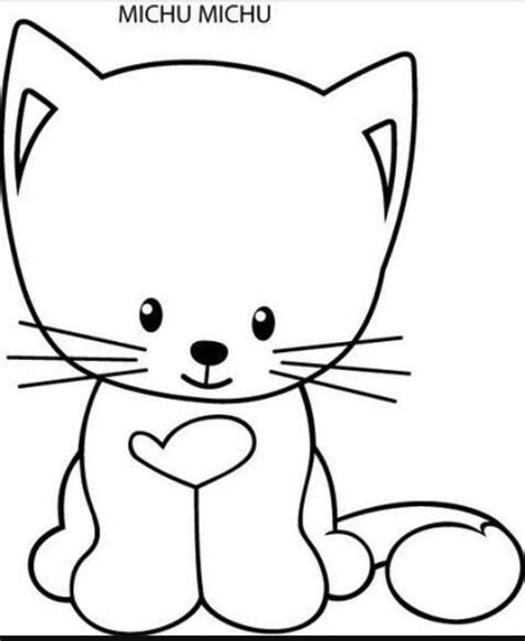 Gatos Para Colorear Tiernos - dibujos para colorear