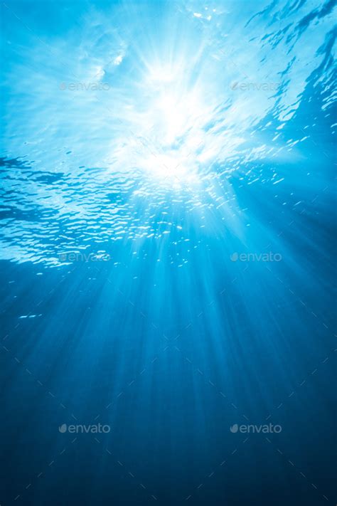 Real Ray Of Light From Underwater Stock Photo By Aetb Photodune
