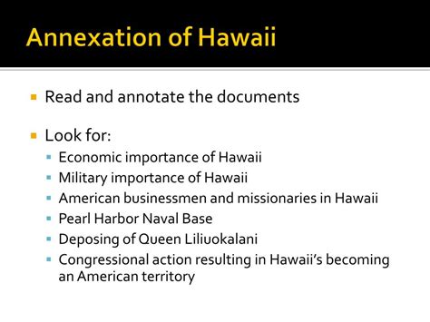 Ppt Annexation Of Hawaii Powerpoint Presentation Free Download Id