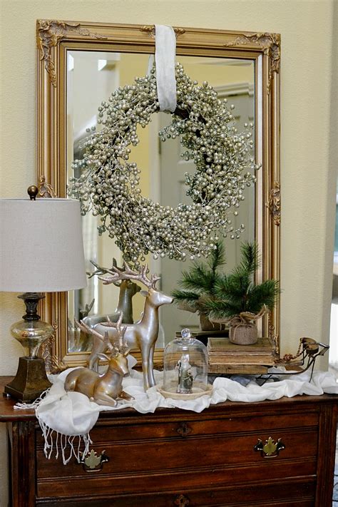 Glam Ish Christmas Entry Decor At The Picket Fence