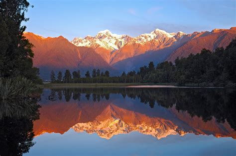2k Lake Sky Water Idyllic Plant Scenics Nature New Zealand