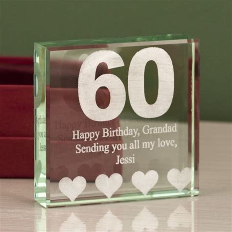 Thoughtful and fabulous 60th birthday gift ideas for women. 60th Birthday Square Glass Keepsake - The Personalised ...