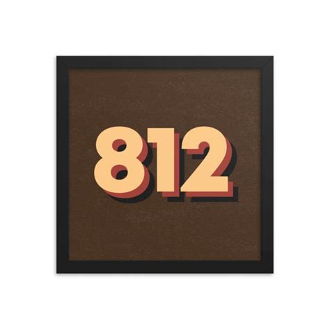 812 Area Code Poster Etsy