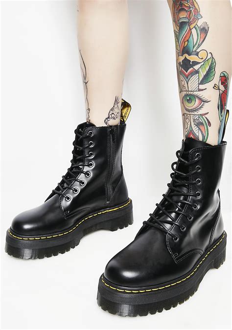 Martens black leather boots size 9 us m. Dr. Martens Jadon 8 Eye Boots | Dolls Kill