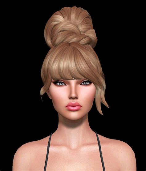 3d Model Imis Female Hair Style 3d Rigged 3d Model Vr Ar Low Poly Dae