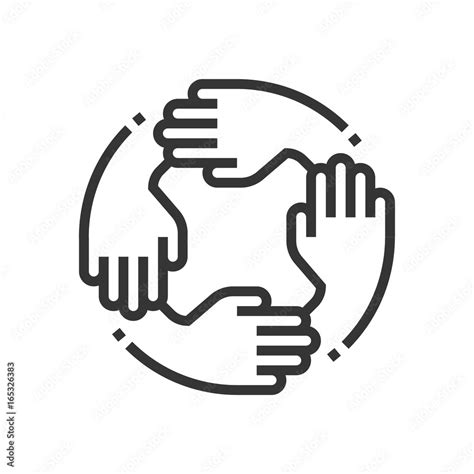 Teamwork Icon Stock Vector Adobe Stock