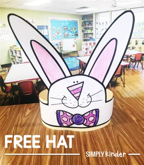 Free Easter Bunny Hat From Simply Kinder Perfect For Preschool