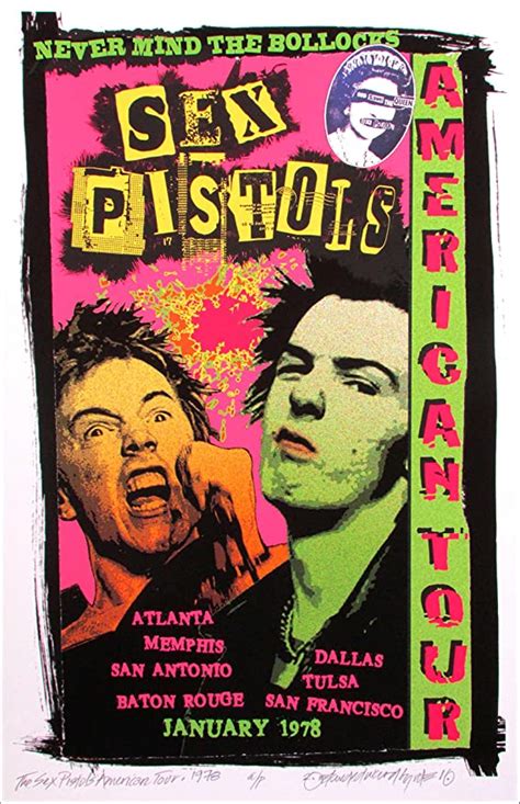 Sex Pistols 1978 American Tour Newly Created Art Print Original Artist