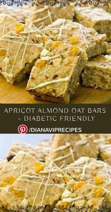 Home / diabetic recipe archive. Apricot Almond Oat Bars ~ Diabetic Friendly | Oat bars, Recipes