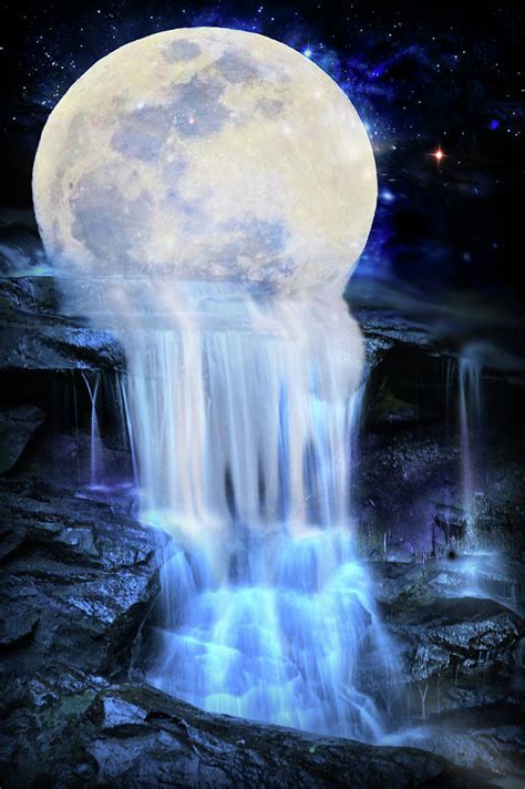 Melted Moon Digital Art By Lilia D Pixels