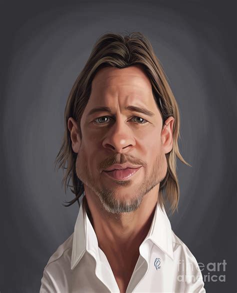 Celebrity Sunday Brad Pitt Digital Art By Rob Snow Pixels