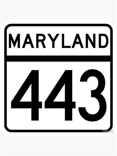 Maryland State Route 443 Area Code 443 Sticker By Srnac Redbubble