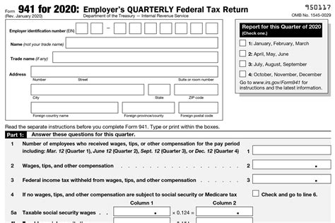 What Is The Irs Form 941 Form 941 Instructions And Information