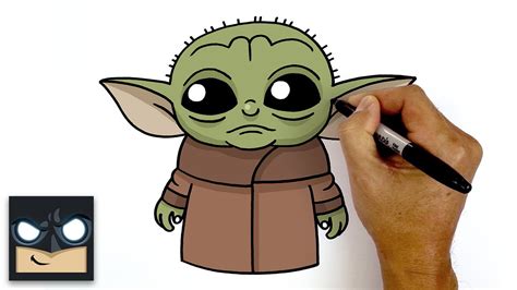 Baby Yoda Easy Drawings For Year Olds