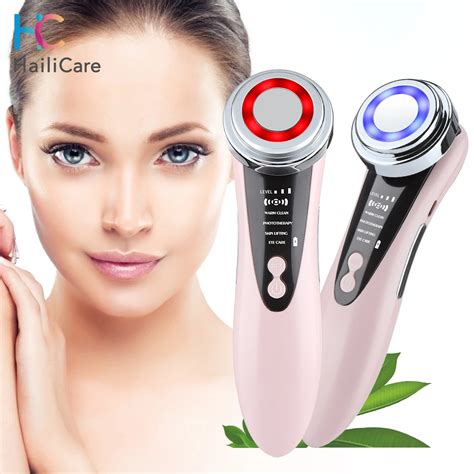 Ems Facial Massager Led Light Therapy Sonic Ion Vibration Skin Tightening Face Lifting Anti