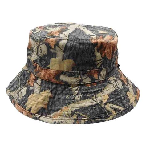 Hunting Camp Camo Jungle Bucket Hat Capsmith Mens Caps