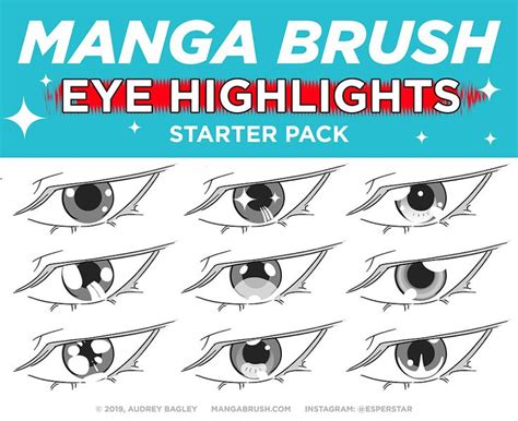Manga Brush Eye Highlights For Photoshop On In 2020