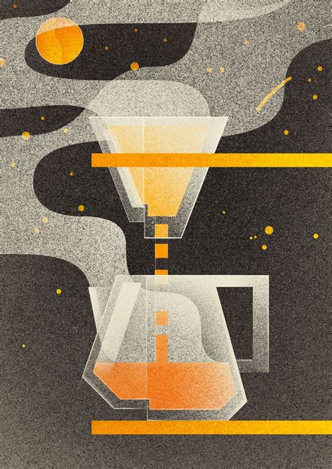 To The Moon And Back To Coffee Illustration Series About The Simple