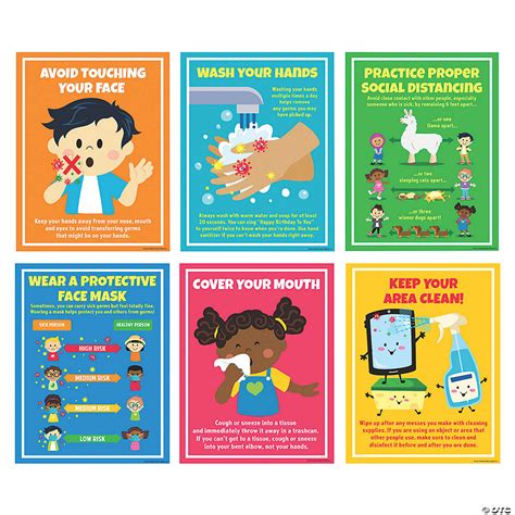 Safety Guidelines Poster Set For Kids Oriental Trading