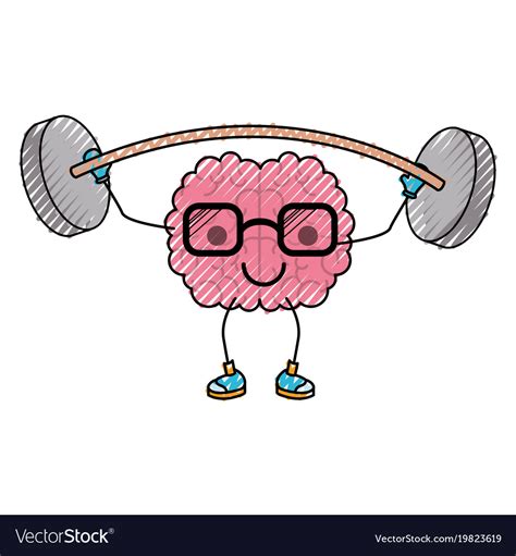 Cartoon With Glasses Train Brain With Calm Vector Image