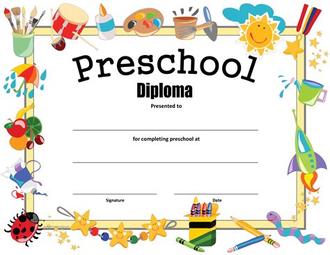 Preschool Diploma Certificate How To Make A Preschool Diploma